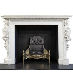 18th Century English Baroque Marble Fireplace Appuldurcombe House