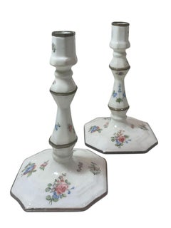 18th Century English Batter Sea Candlesticks