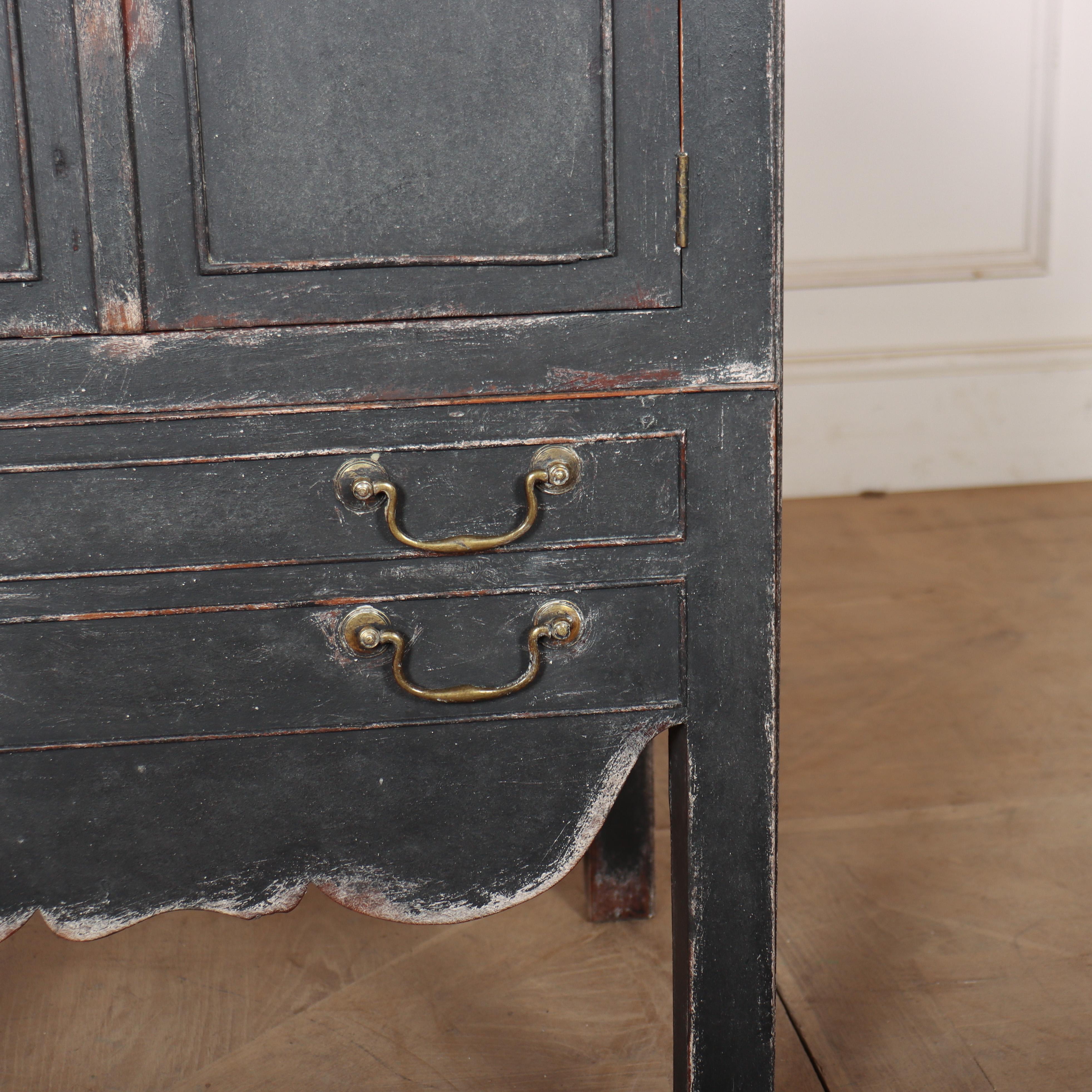 Painted 18th Century English Bedside Cabinet For Sale