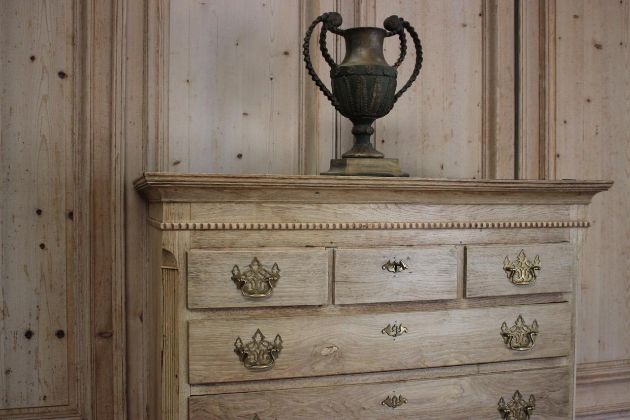 18th Century English Bleached Oak Chest on Chest 2
