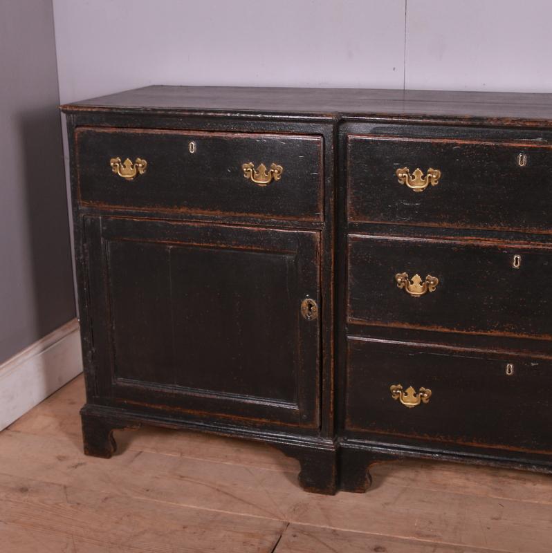 George III 18th Century English Breakfront Dresser Base