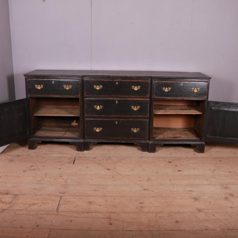 18th Century English Breakfront Dresser Base 1