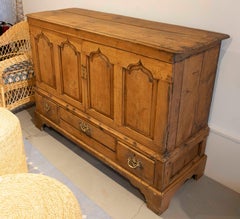 18th Century English Cabinet with Doors and Drawers with Original Bronze Fitting