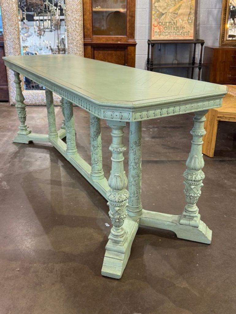 18th Century English Carved and Painted Console In Good Condition For Sale In Dallas, TX