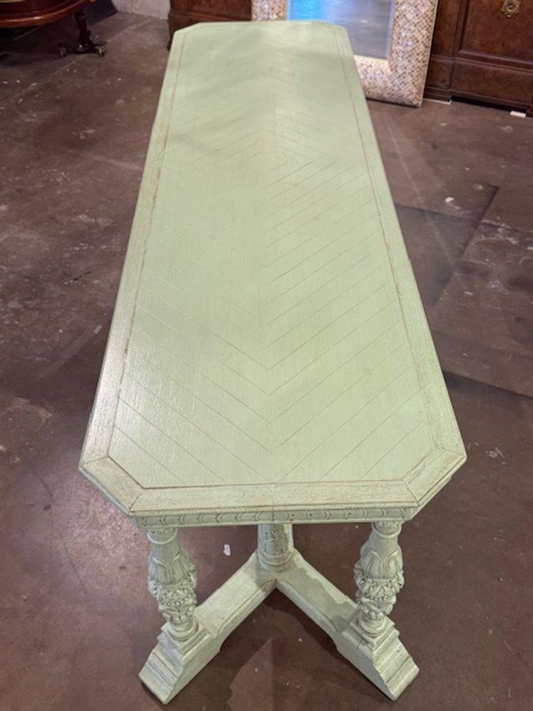 19th Century 18th Century English Carved and Painted Console For Sale