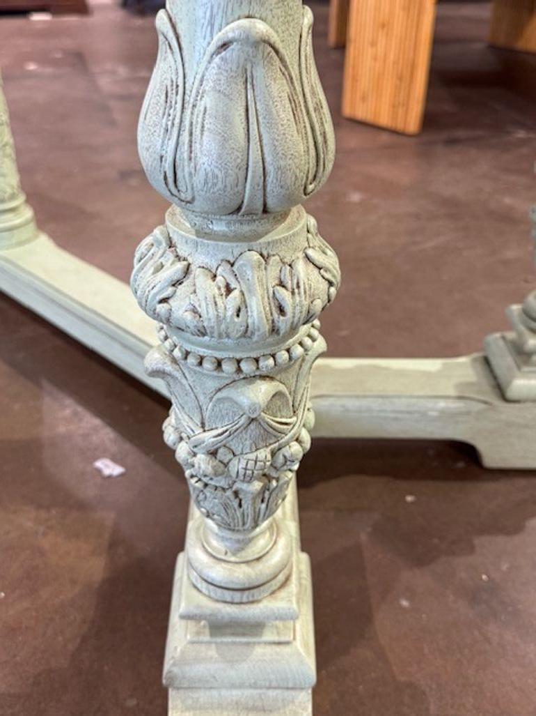 Wood 18th Century English Carved and Painted Console For Sale