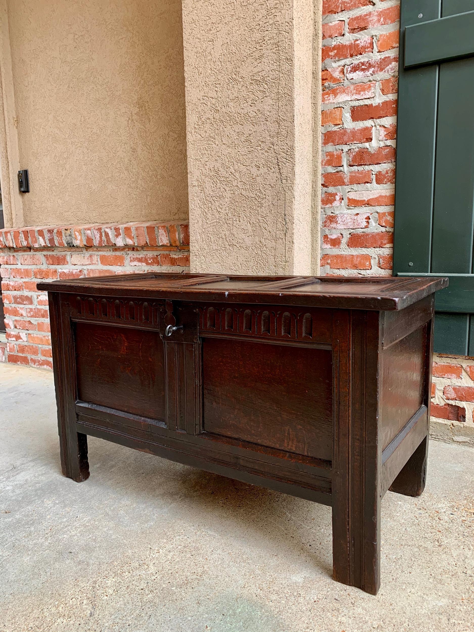 18th century oak coffer