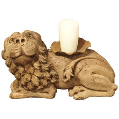 chandelier Lion en chêne sculpté du 18ème siècle anglais