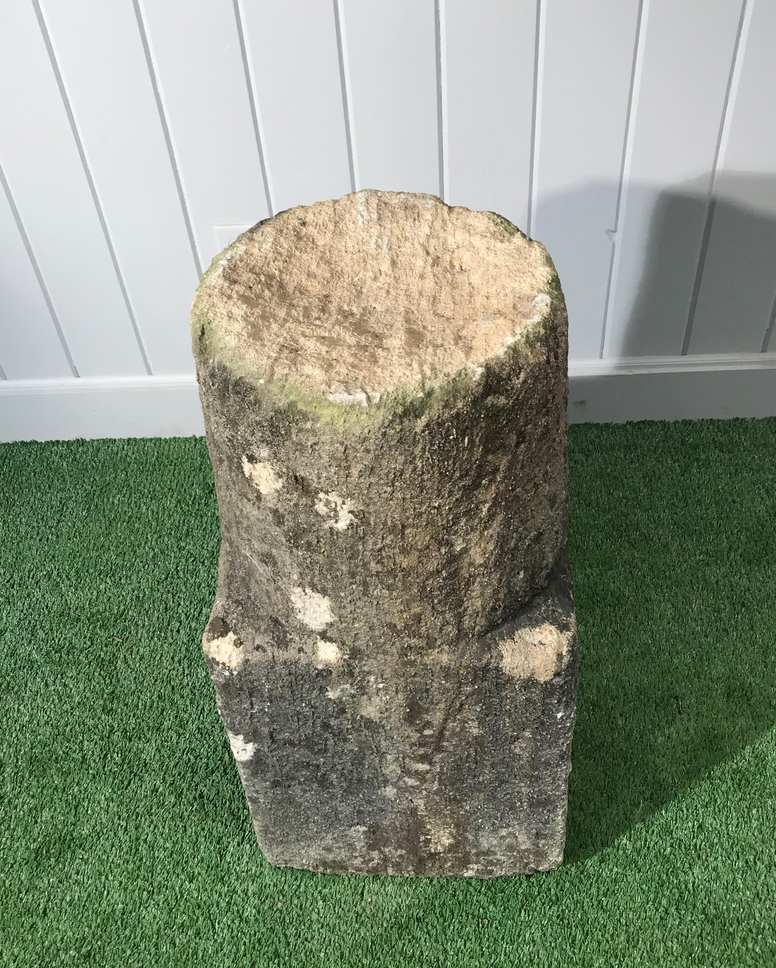 18th Century English Carved Stone Marker/Pedestal 1