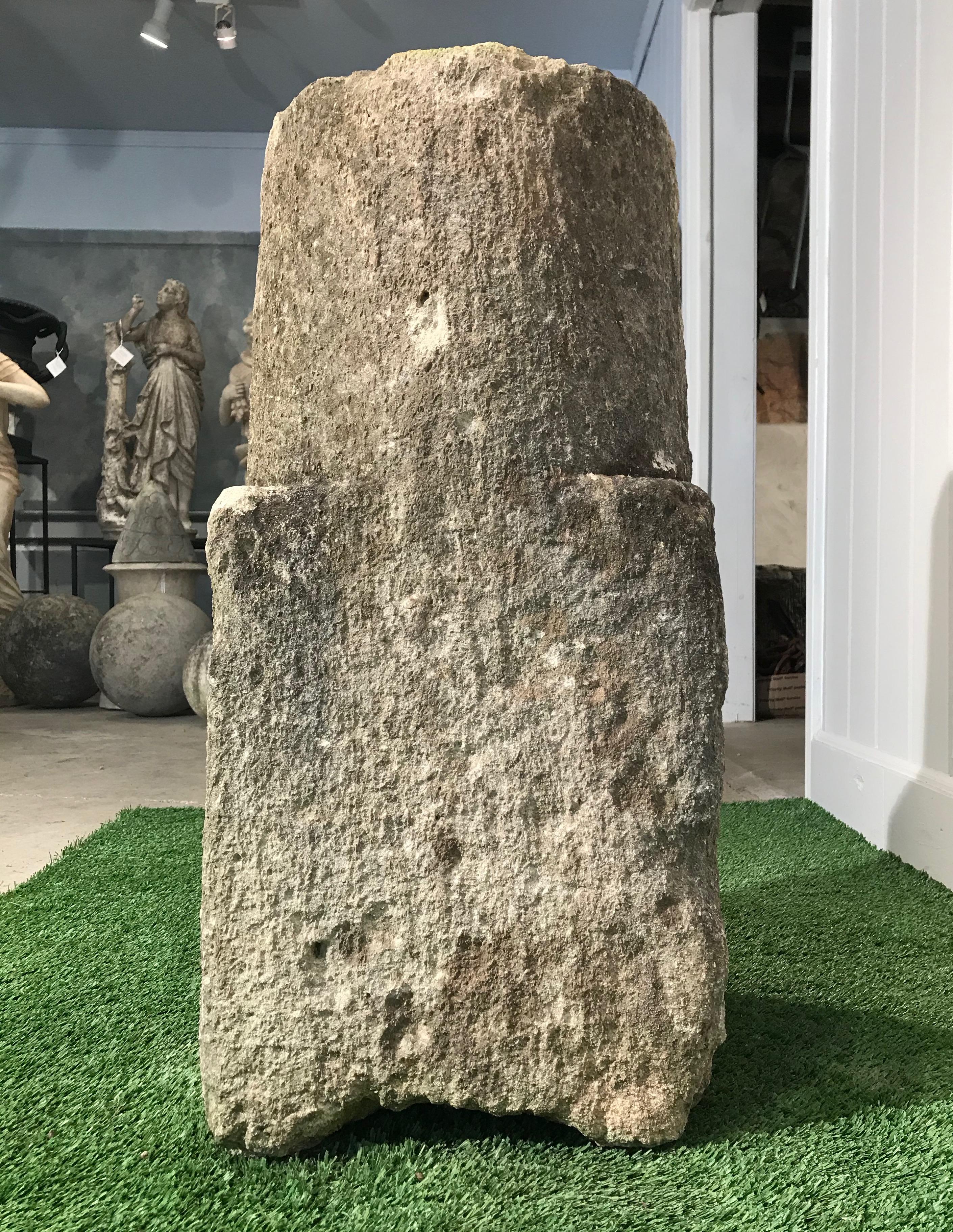 18th Century English Carved Stone Marker/Pedestal 2