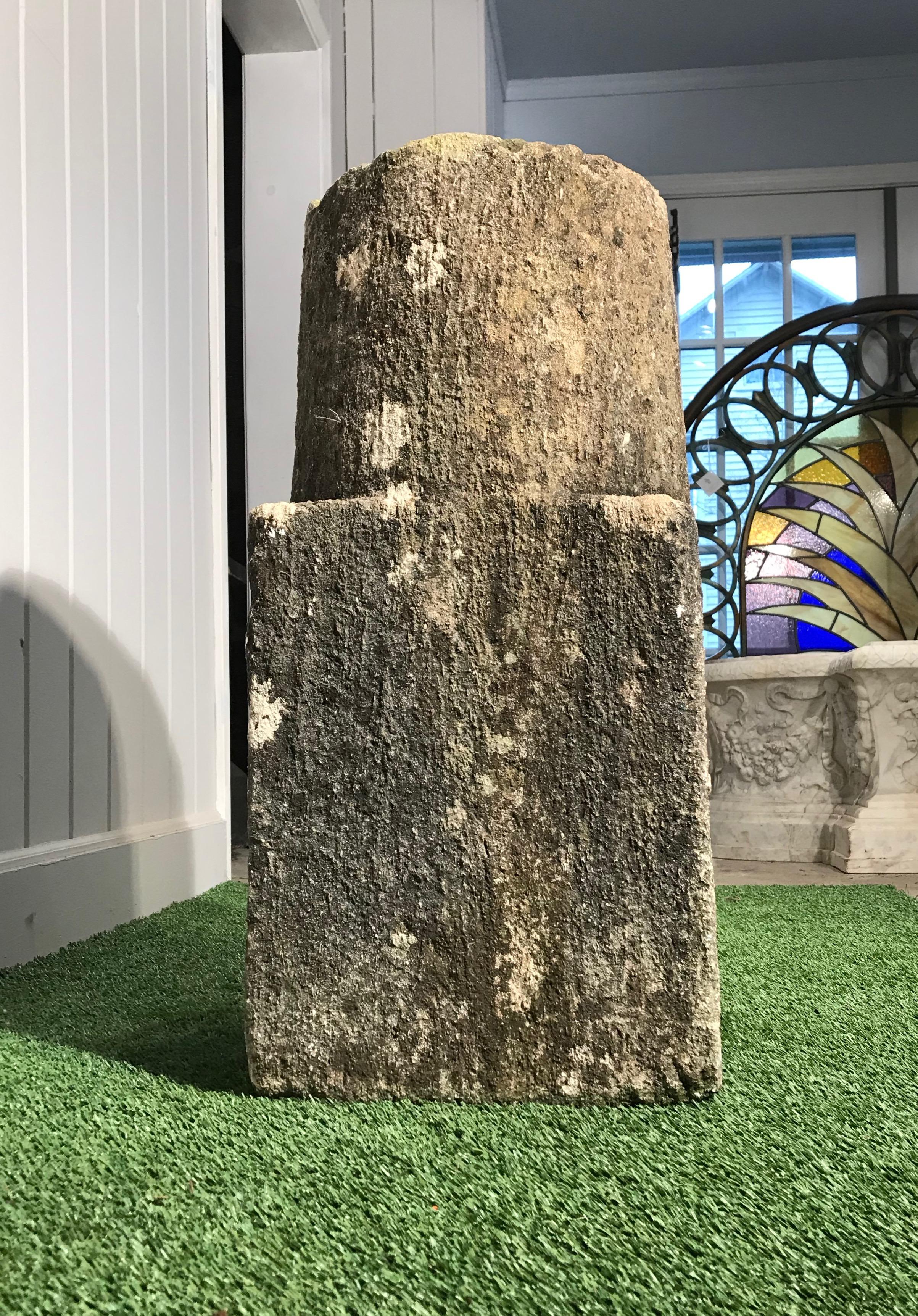 18th Century English Carved Stone Marker/Pedestal 3