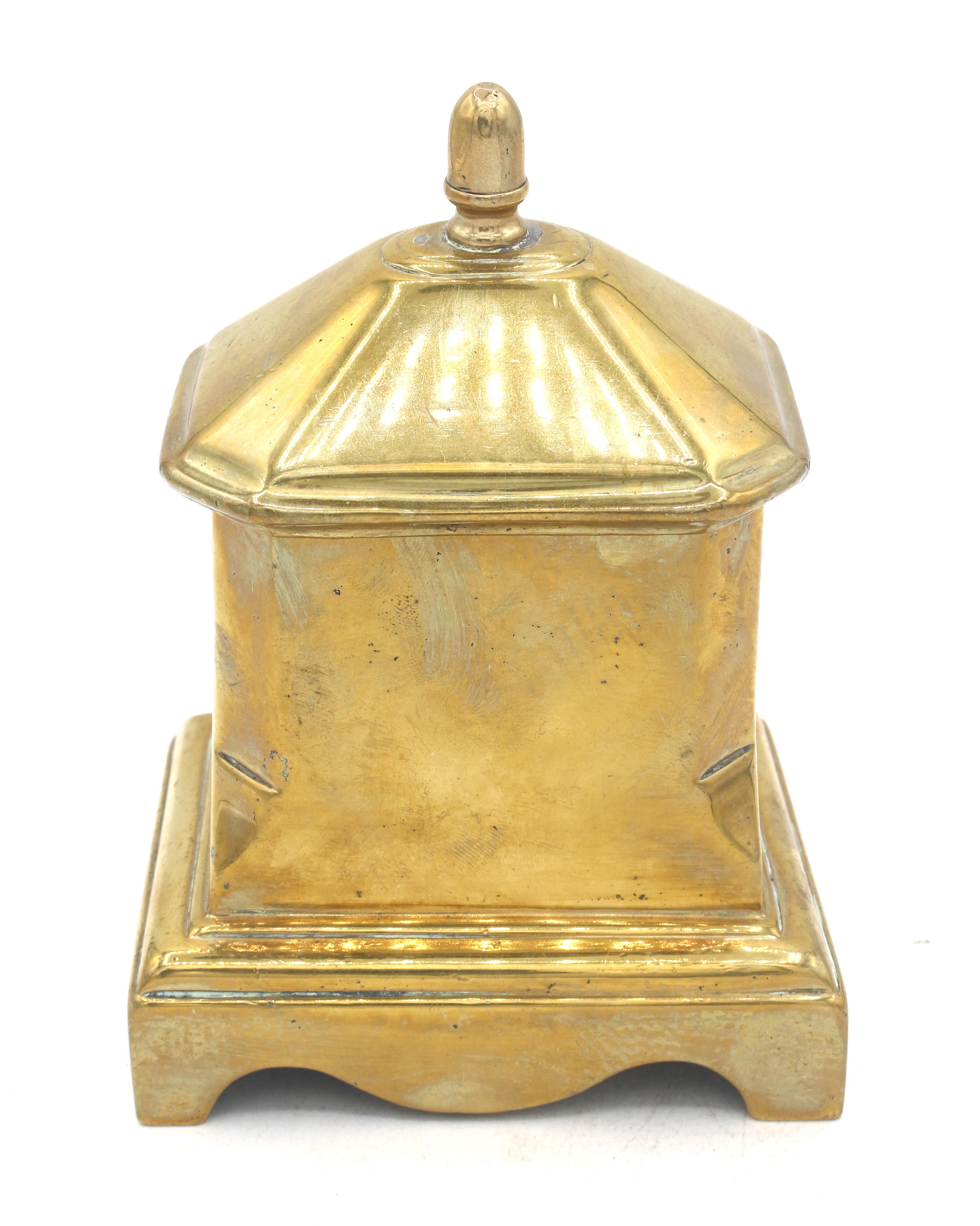 Georgian 18th Century English Cast Brass Tobacco Box