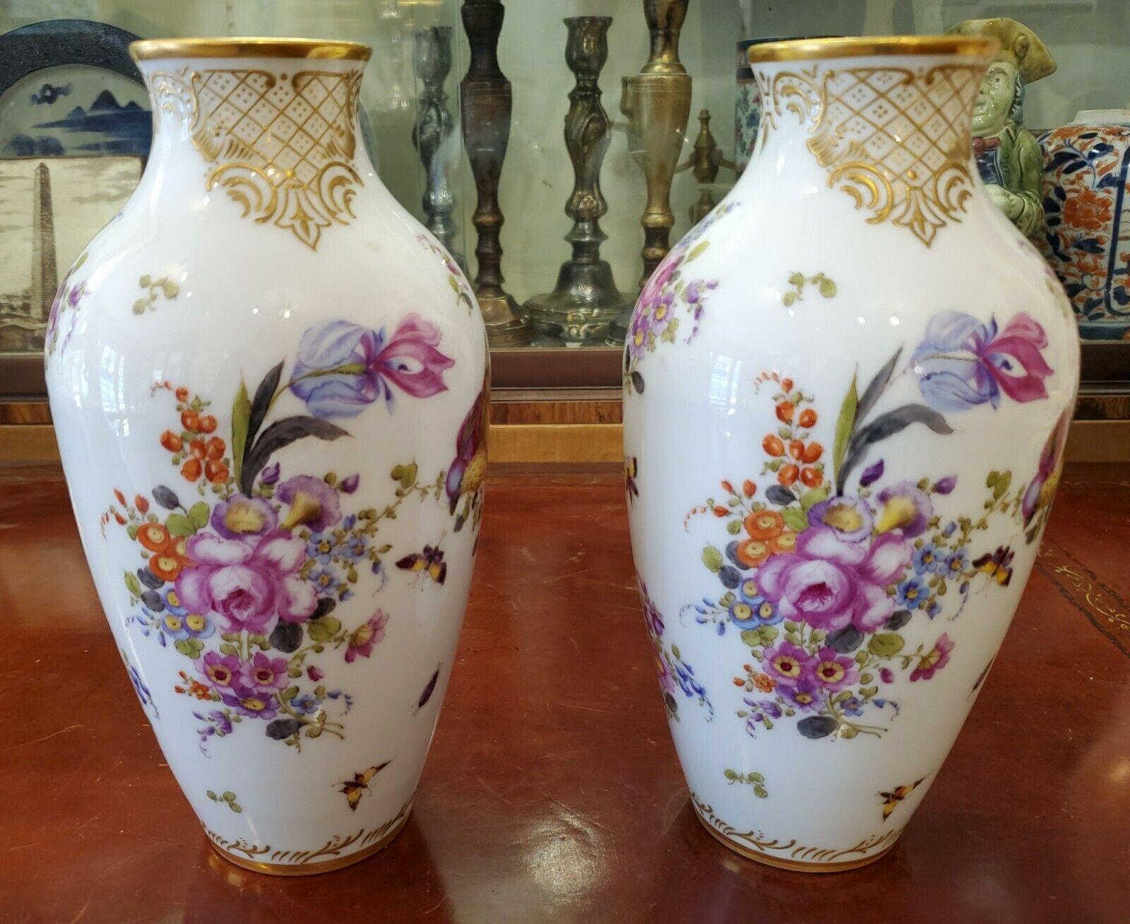 British 18th Century English Chelsea Porcelain Vases 'a pair'