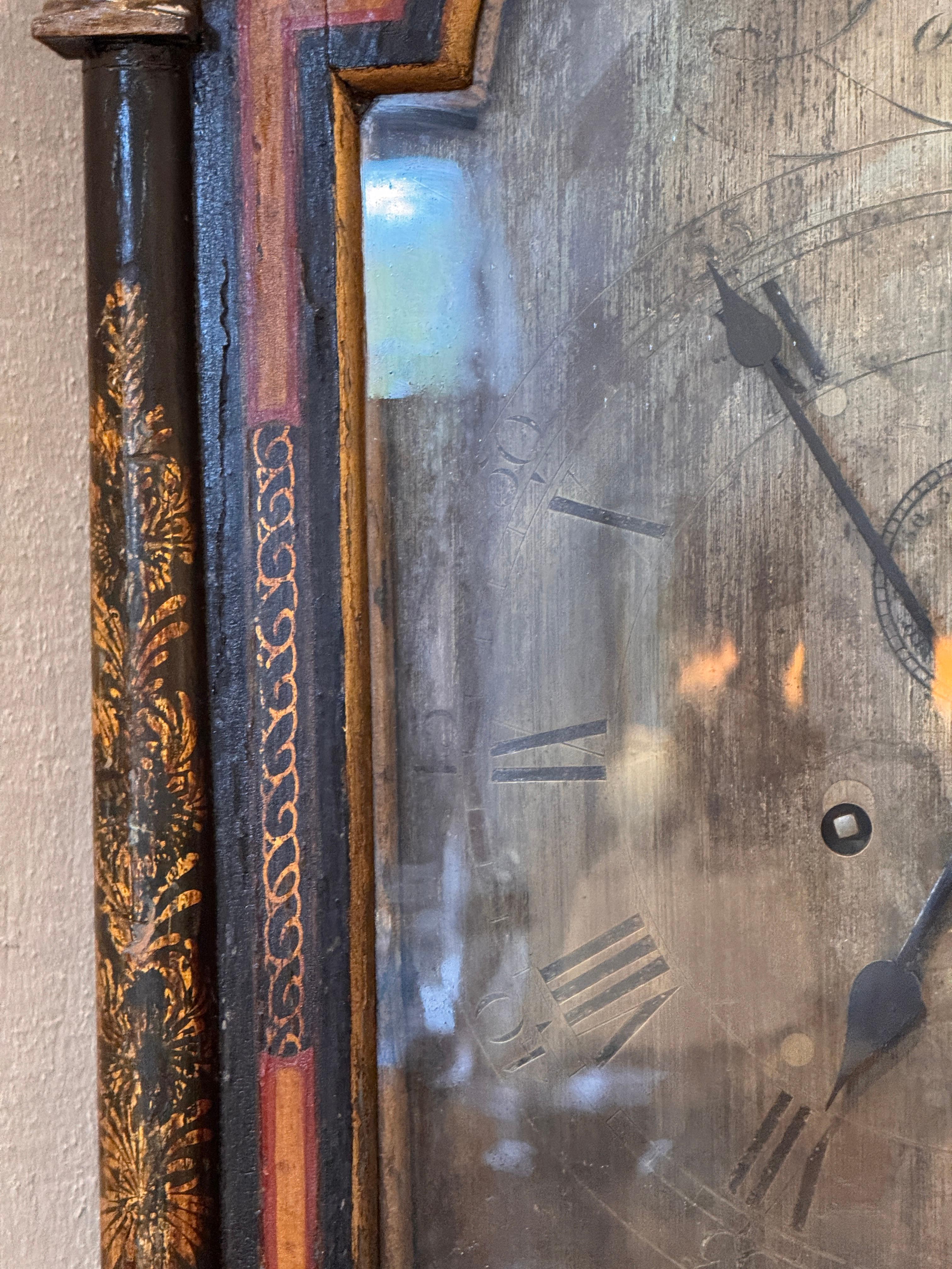 18th Century English Chinoiserie Clock For Sale 7