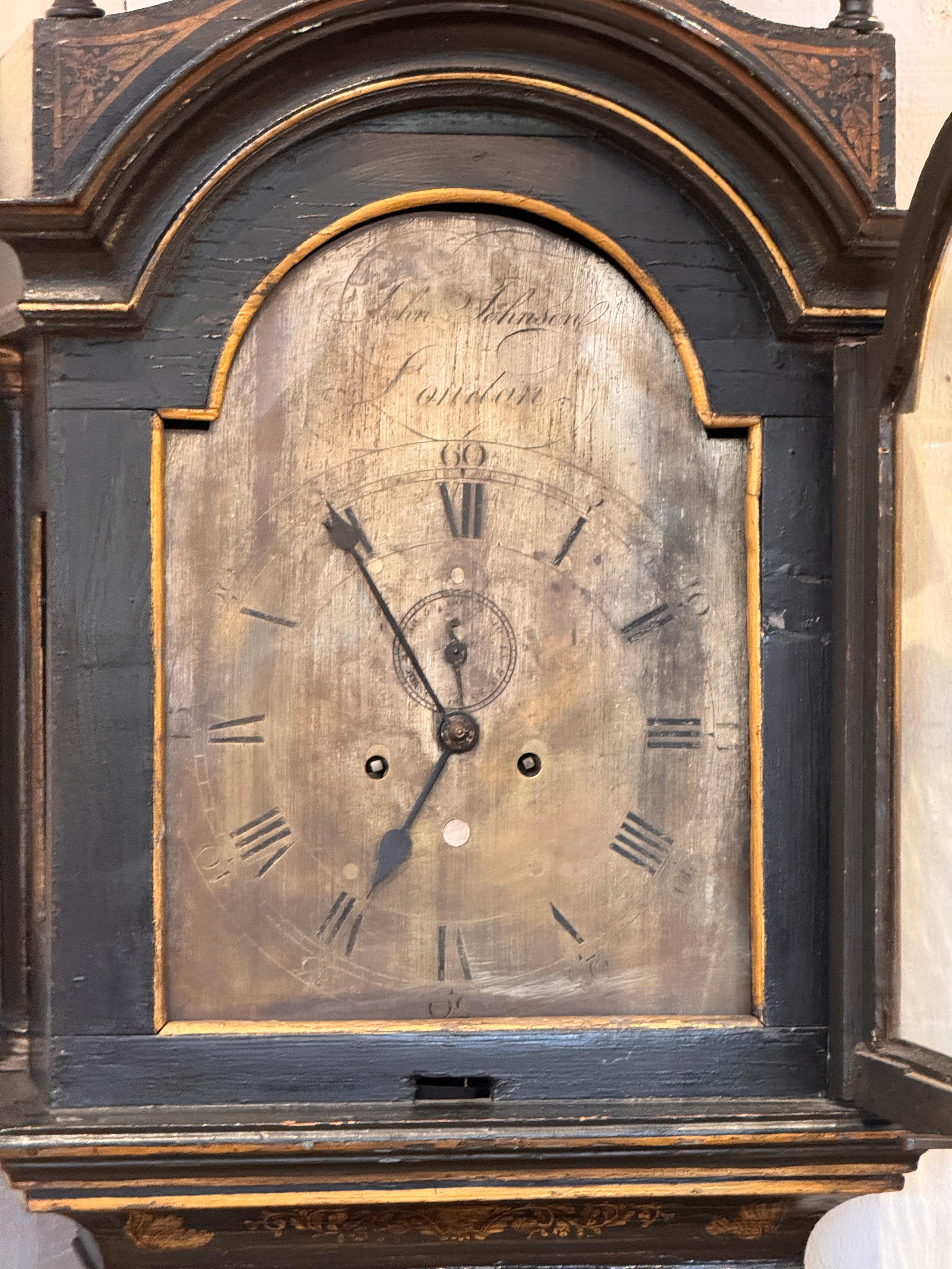 18th Century English Chinoiserie Clock For Sale 9