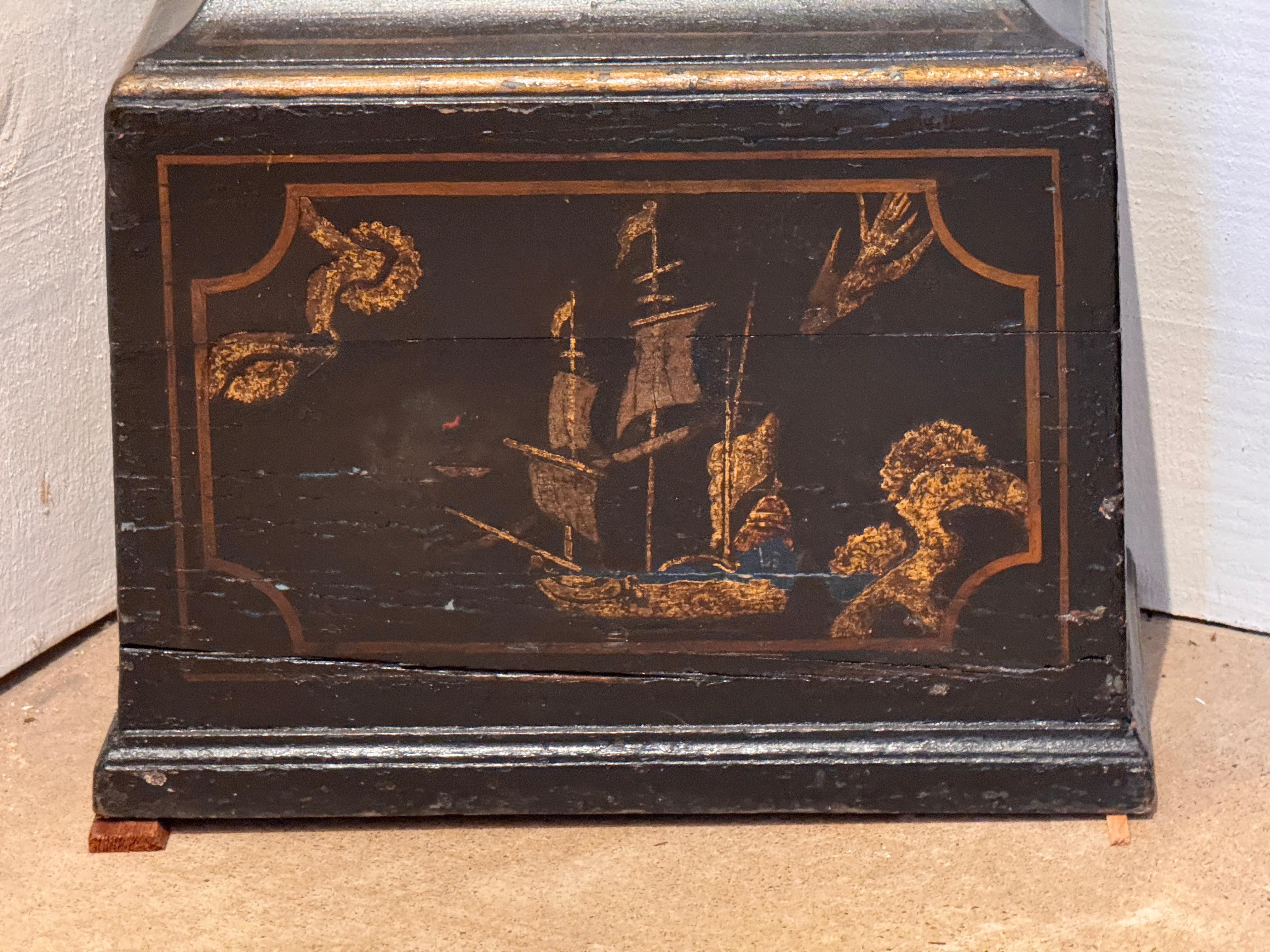 18th Century English Chinoiserie Clock For Sale 1