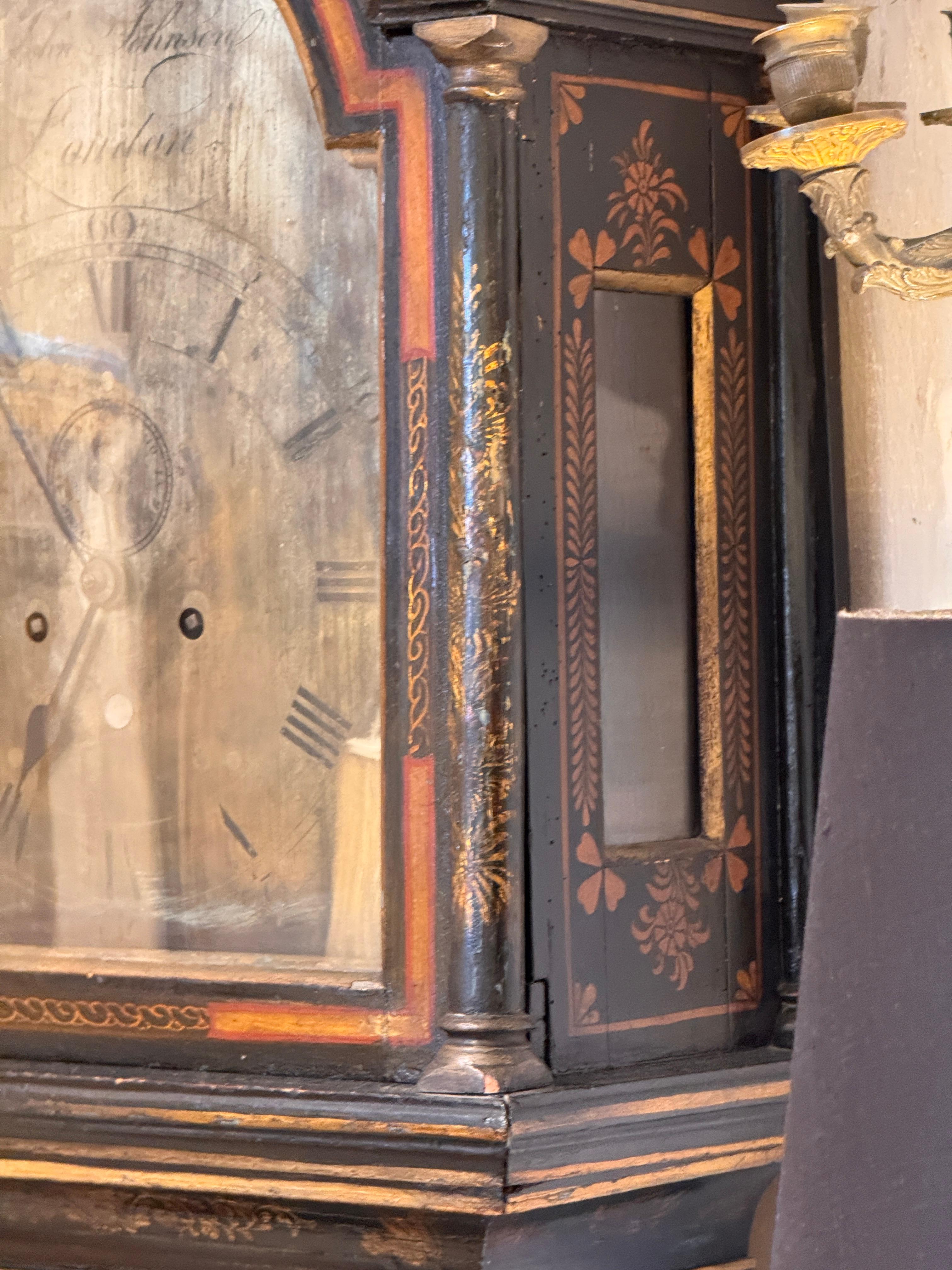 18th Century English Chinoiserie Clock For Sale 4