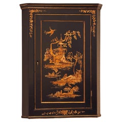 18th Century English Chinoiserie Corner Cabinet