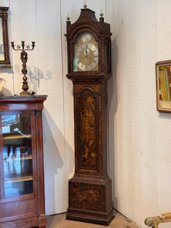 18th Century English Chinoiserie Decorated Tall Case Clock