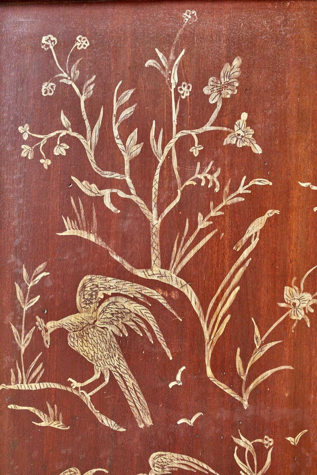 18th Century English Chinoiserie Painted Cupboard Cabinet 9
