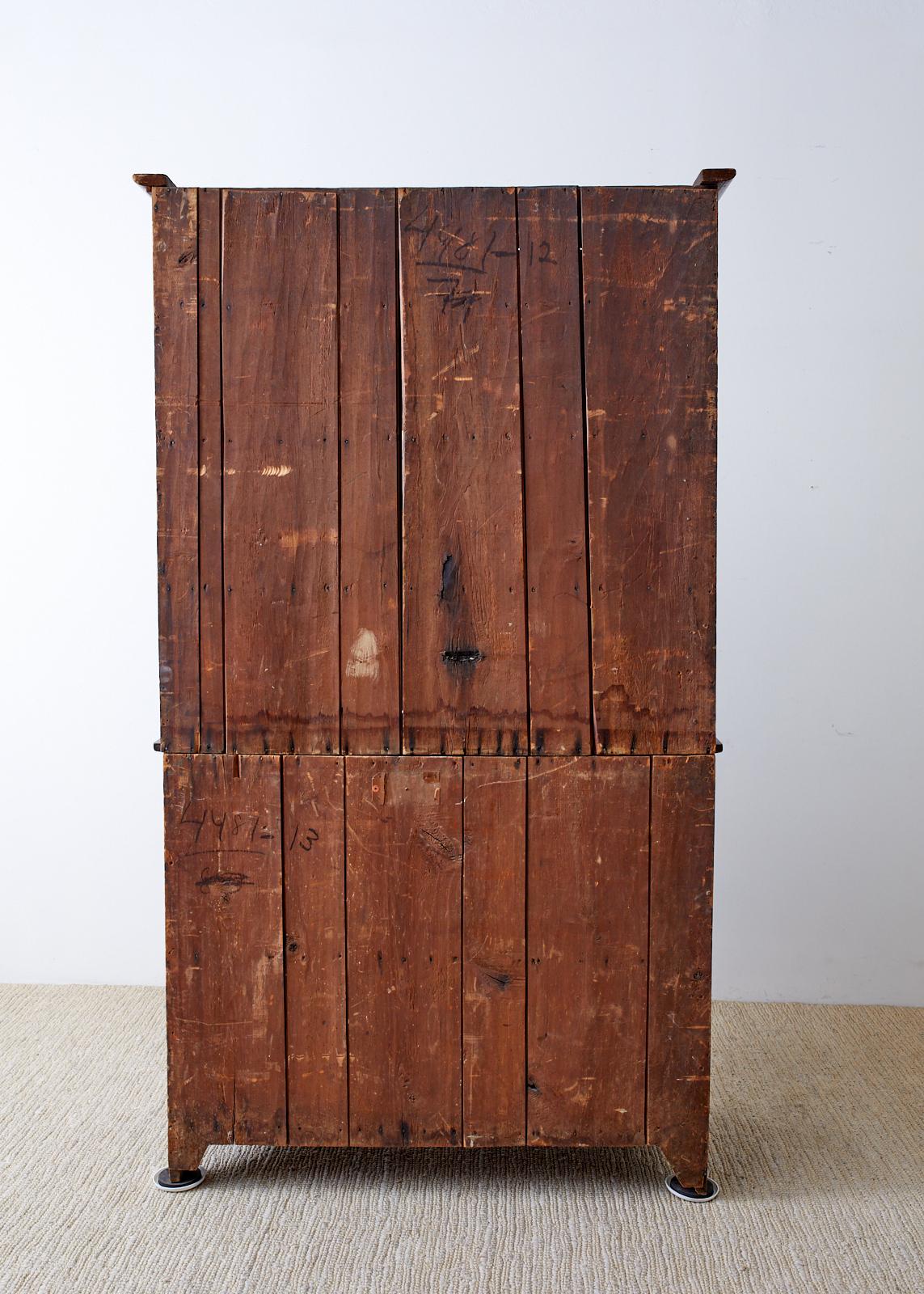 18th Century English Chinoiserie Painted Cupboard Cabinet 15