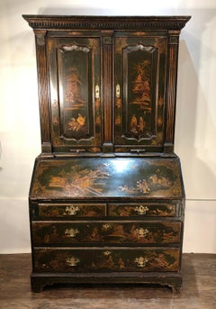 18th Century English Chinoiserie Secretary Bookcase, George III