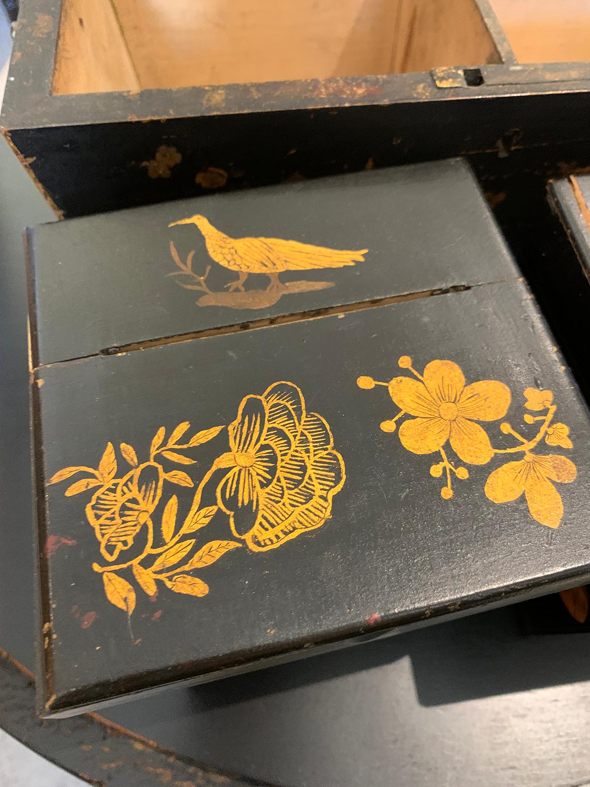 18th Century English Chinoiserie Tea Caddy Box 10