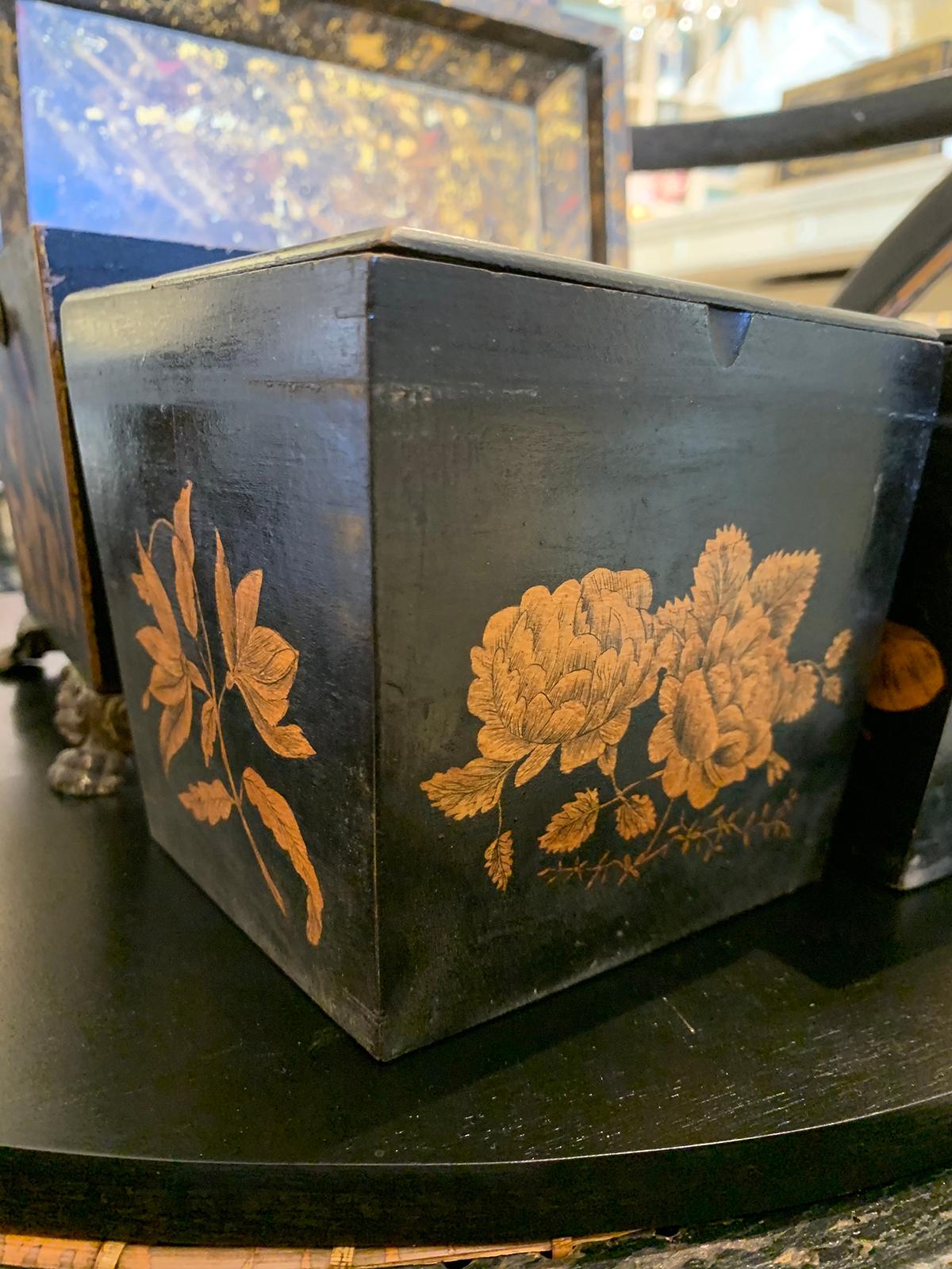 18th Century English Chinoiserie Tea Caddy Box 11