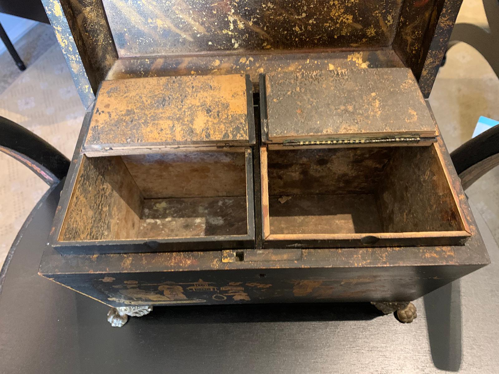 18th Century English Chinoiserie Tea Caddy Box 12