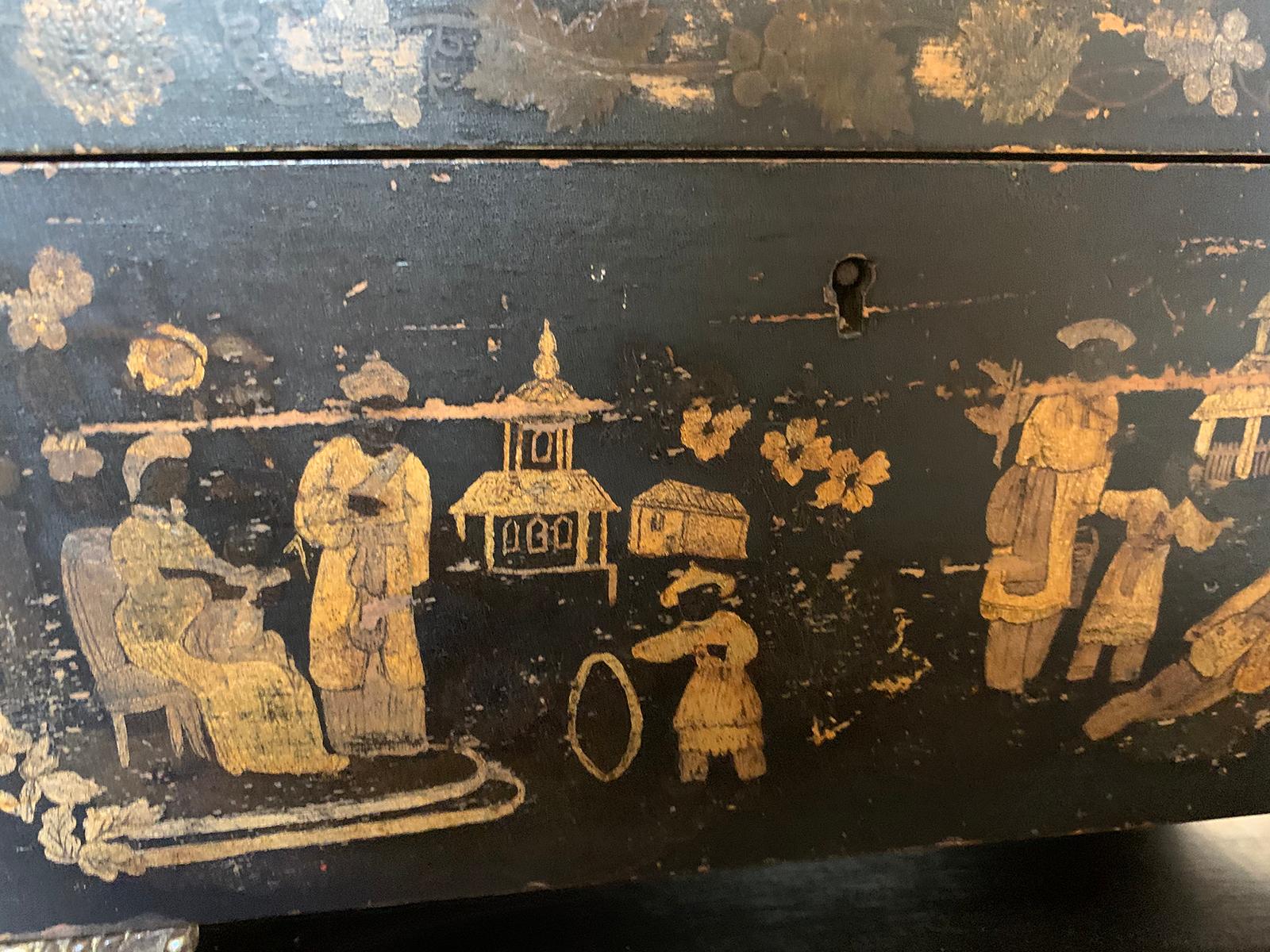 18th Century English Chinoiserie Tea Caddy Box 14