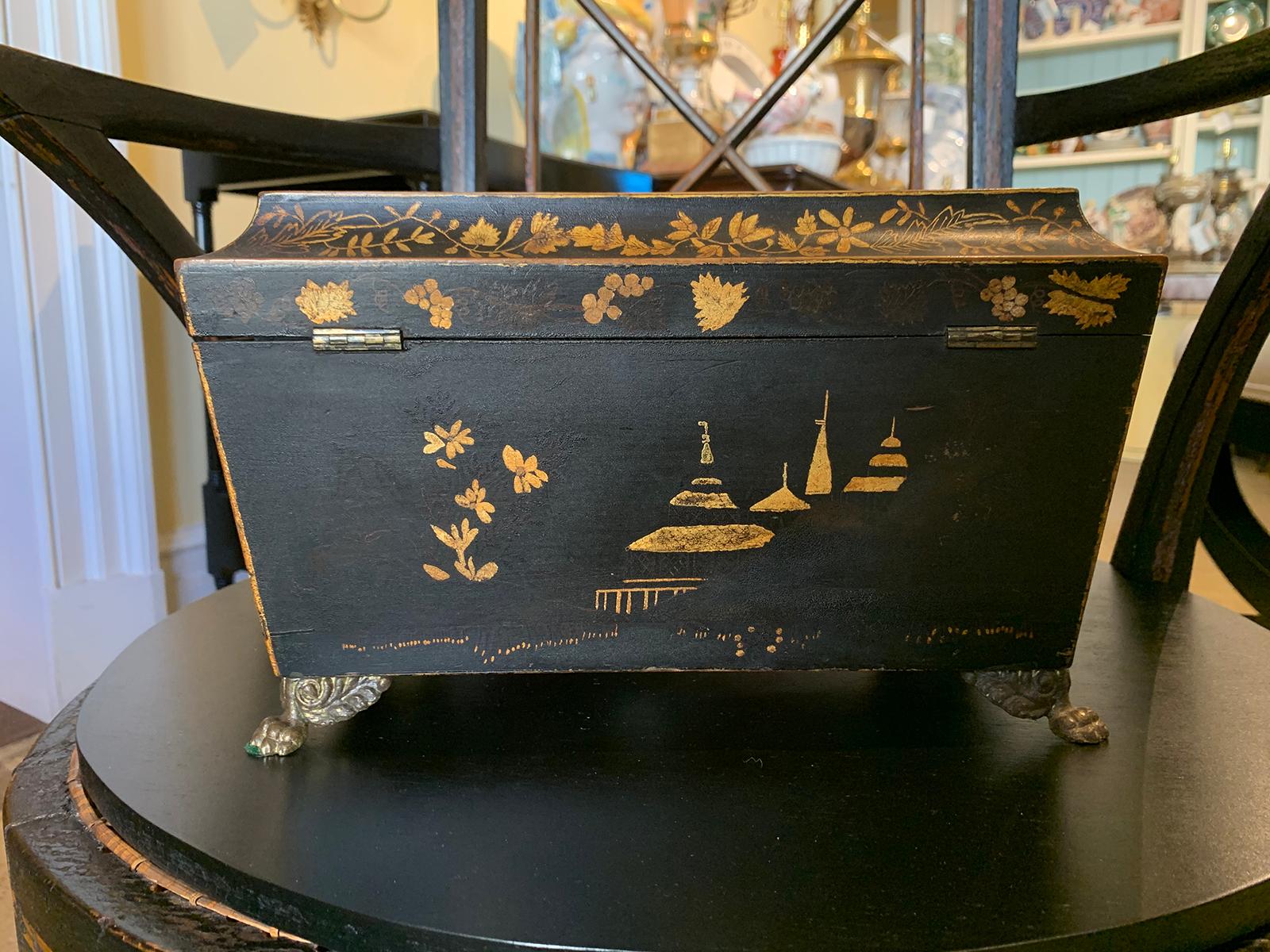 18th Century English Chinoiserie Tea Caddy Box 3