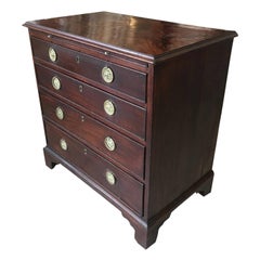 18th Century English Chippendale Cuban Mahogany Bachelor's Chest
