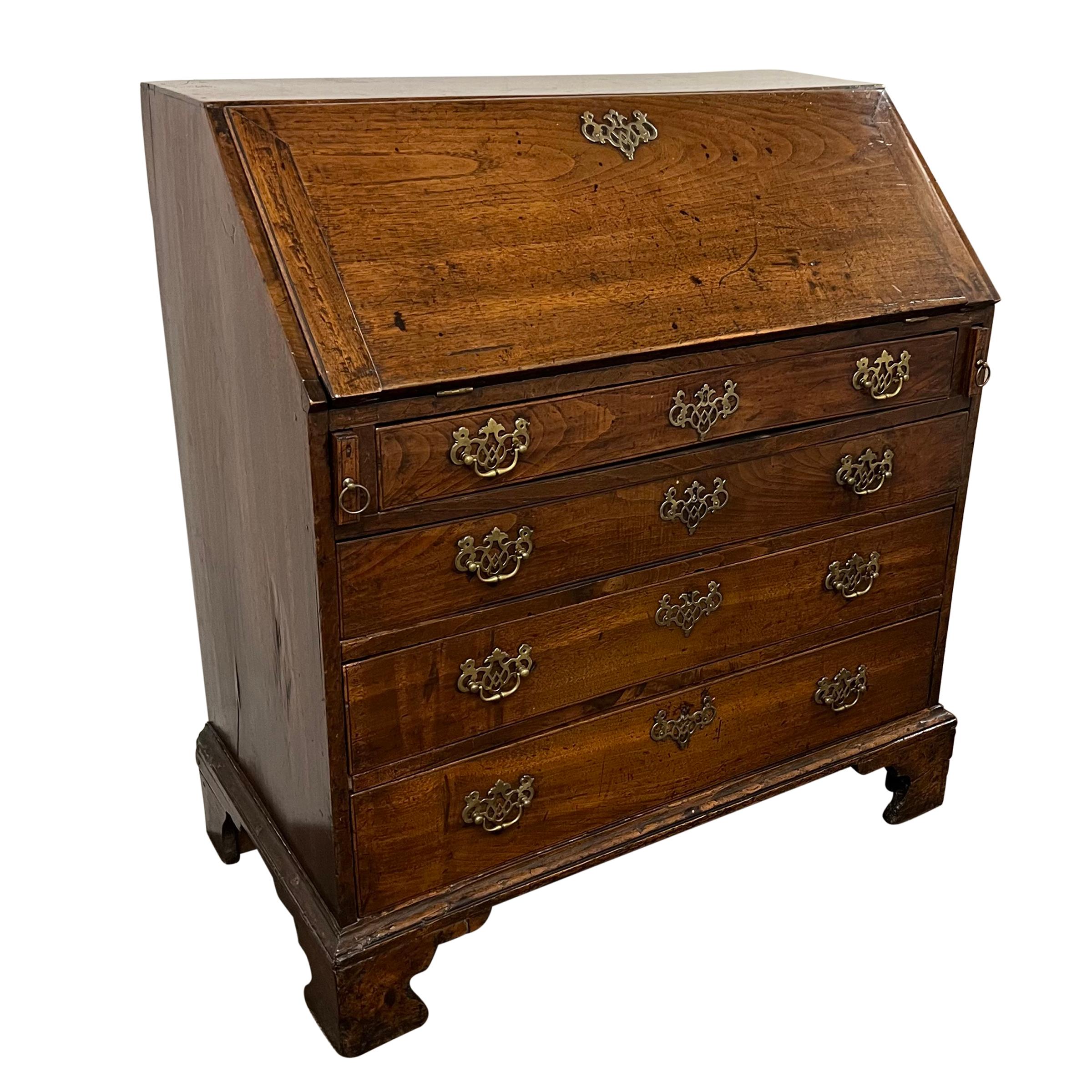 18th Century and Earlier 18th Century English Chippendale Secretaire For Sale