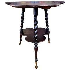 Antique 18th Century English Cloverleaf Garden Table