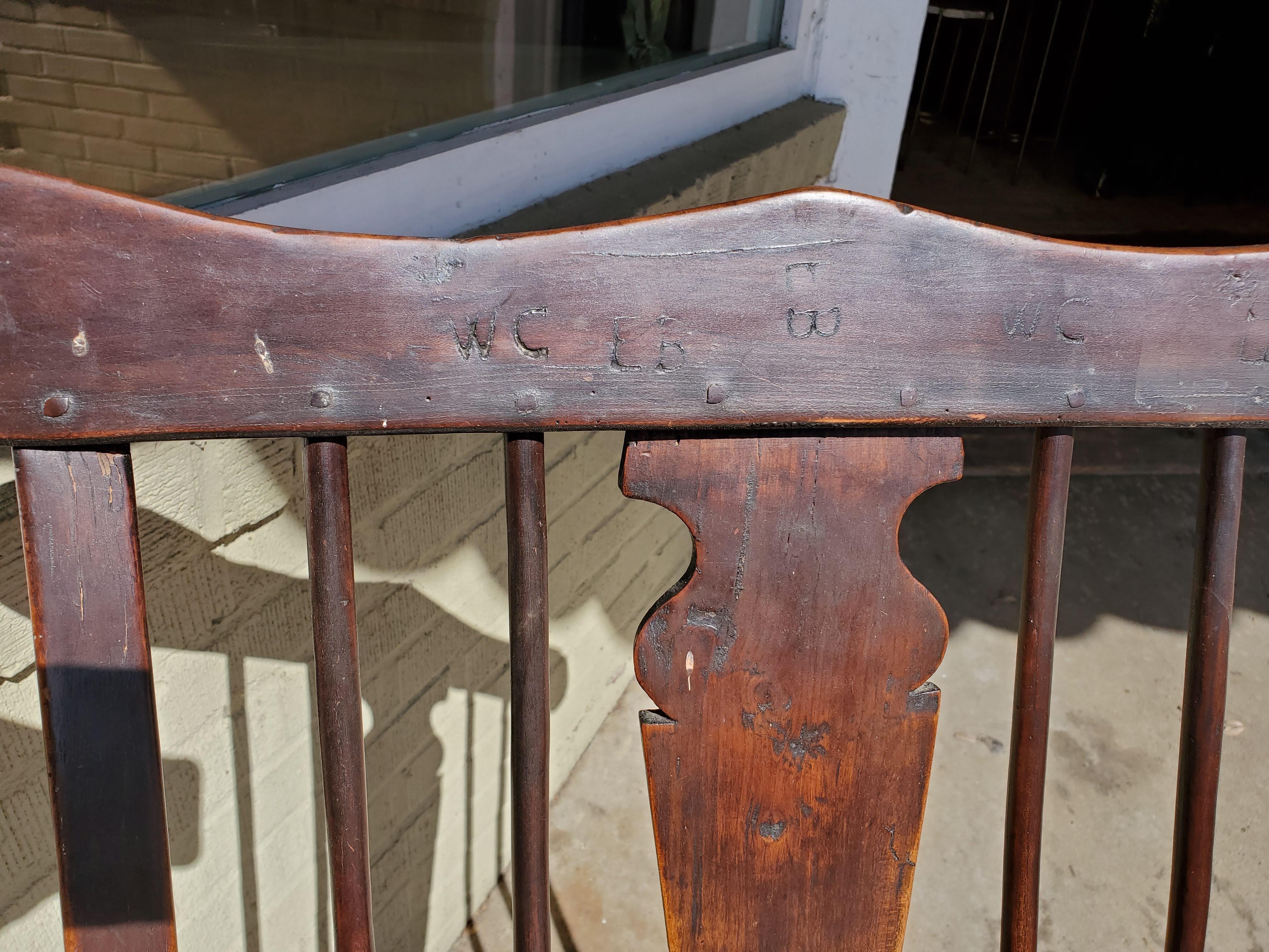 18th Century English “Comb-Back” Ash, Elm and Walnut Windsor Armchair 3