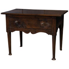 Antique 18th Century English Country Oak Lowboy Side Table