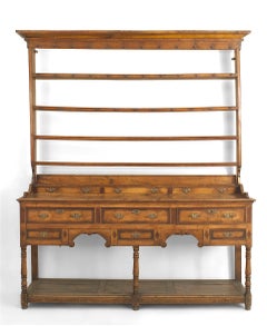 English Country Walnut Hutch