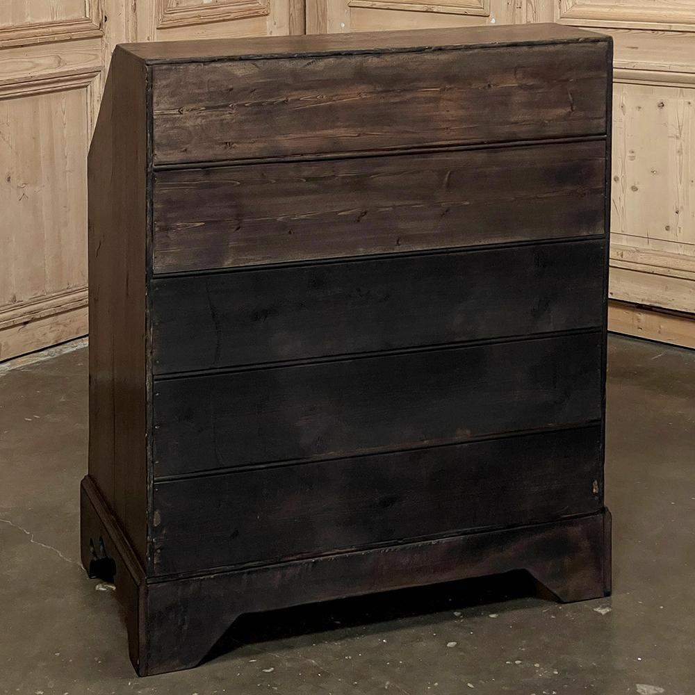 18th Century English Country Secretary in Hand-Carved Oak For Sale 12