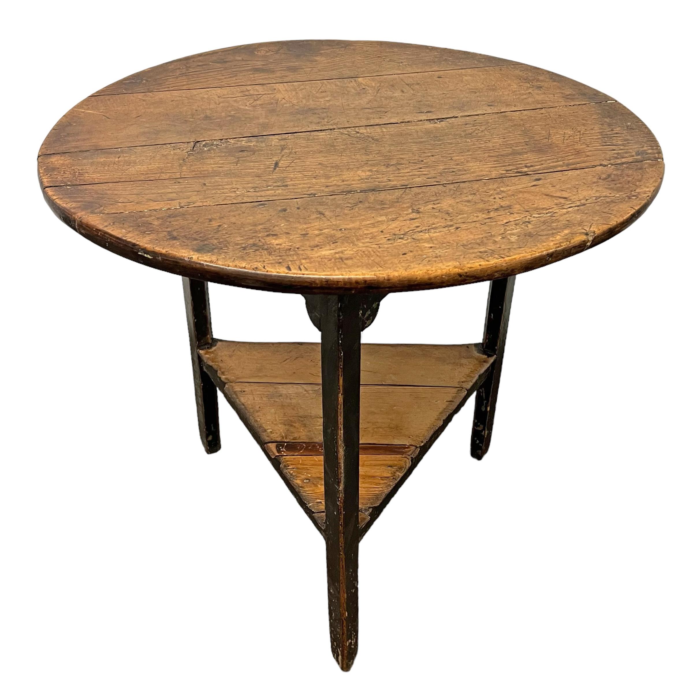Primitive 18th Century English Cricket Table For Sale