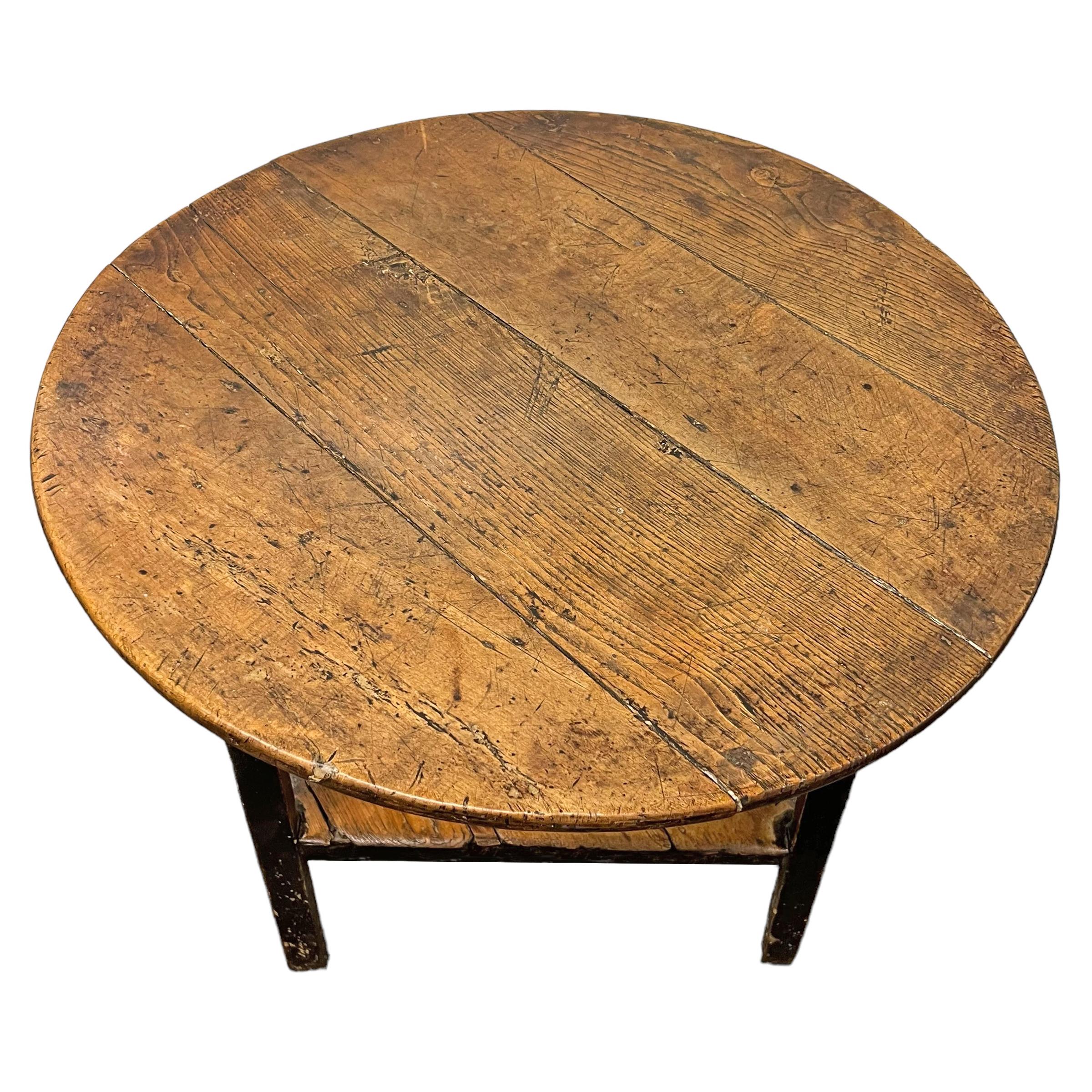 Elm 18th Century English Cricket Table For Sale