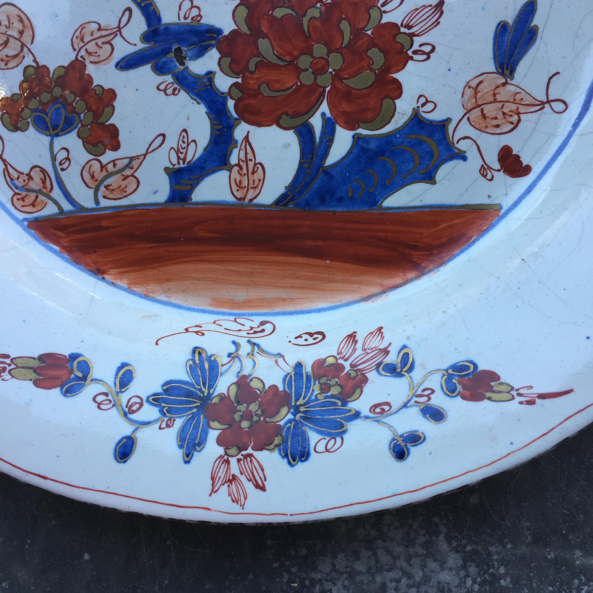 Vernissé Assiette anglaise du 18e siècle en Delft, Bristol, Imari, Chinoiserie en vente
