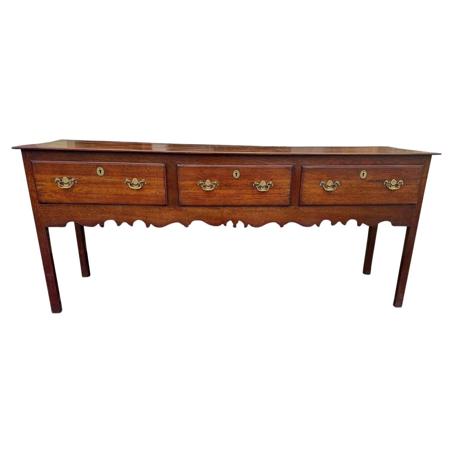 18th Century English Dresser Base For Sale