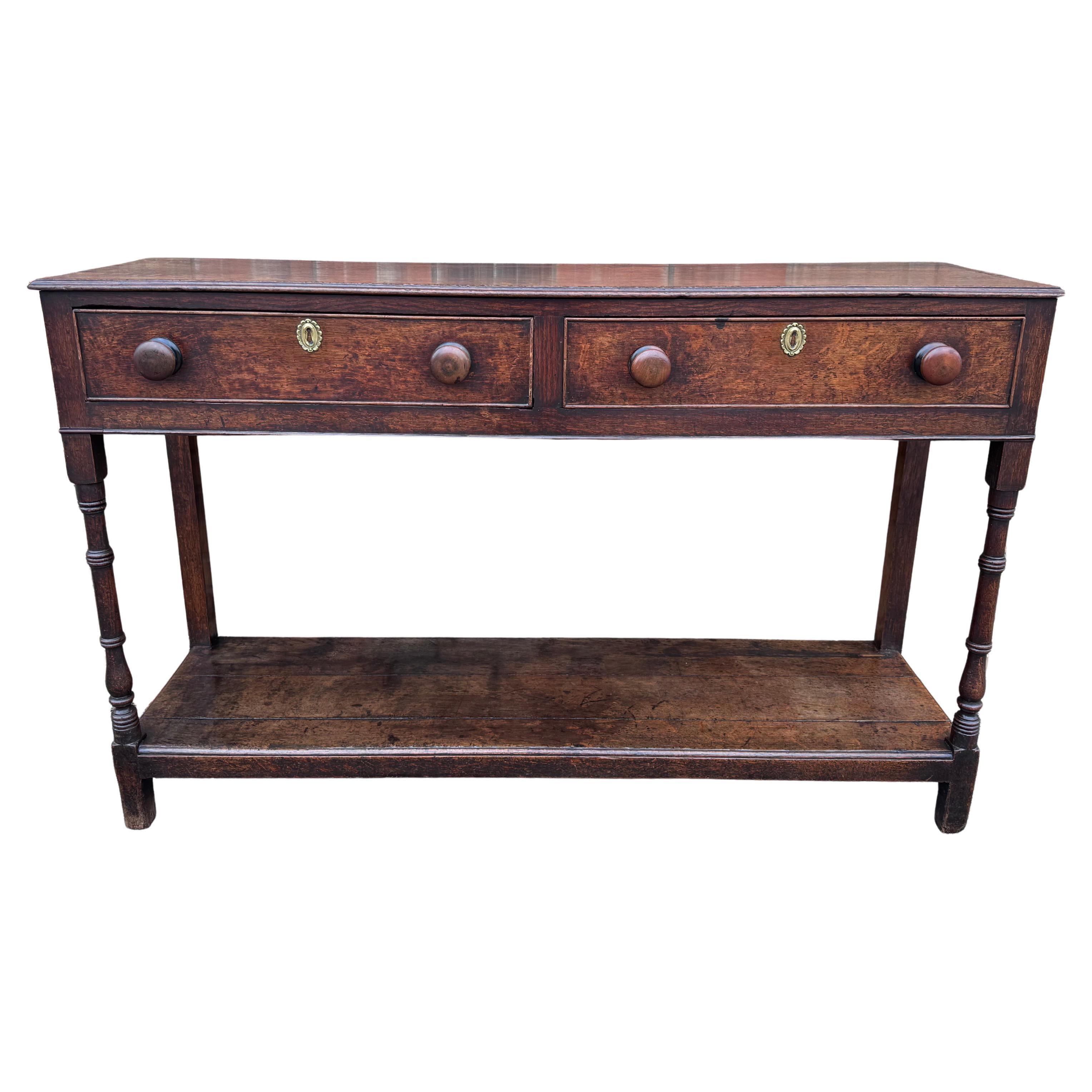 18th Century English Dresser Base For Sale