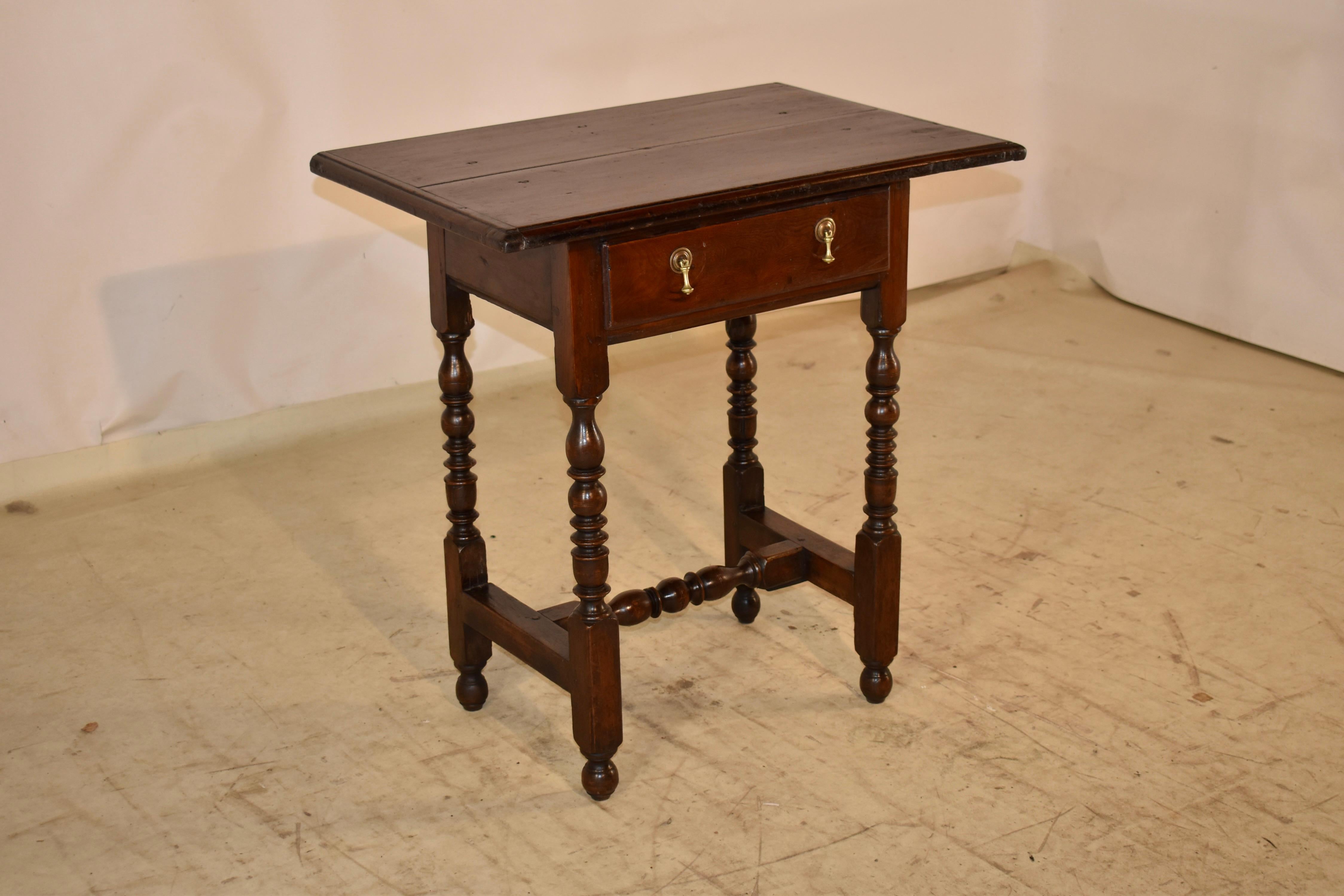 Georgian 18th Century English Elm Side Table For Sale