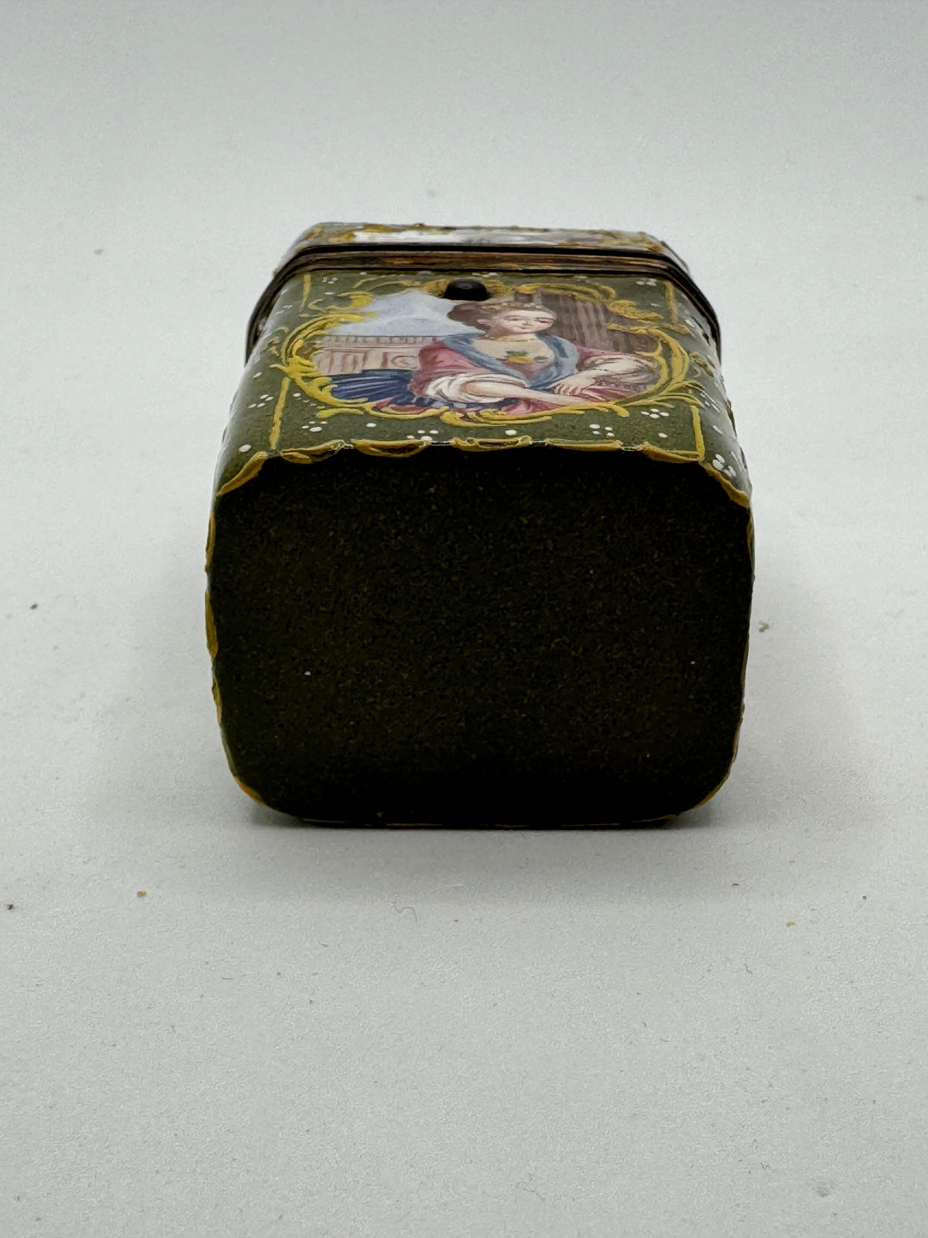 18th Century English Enamel Etui with Scent Bottles 4