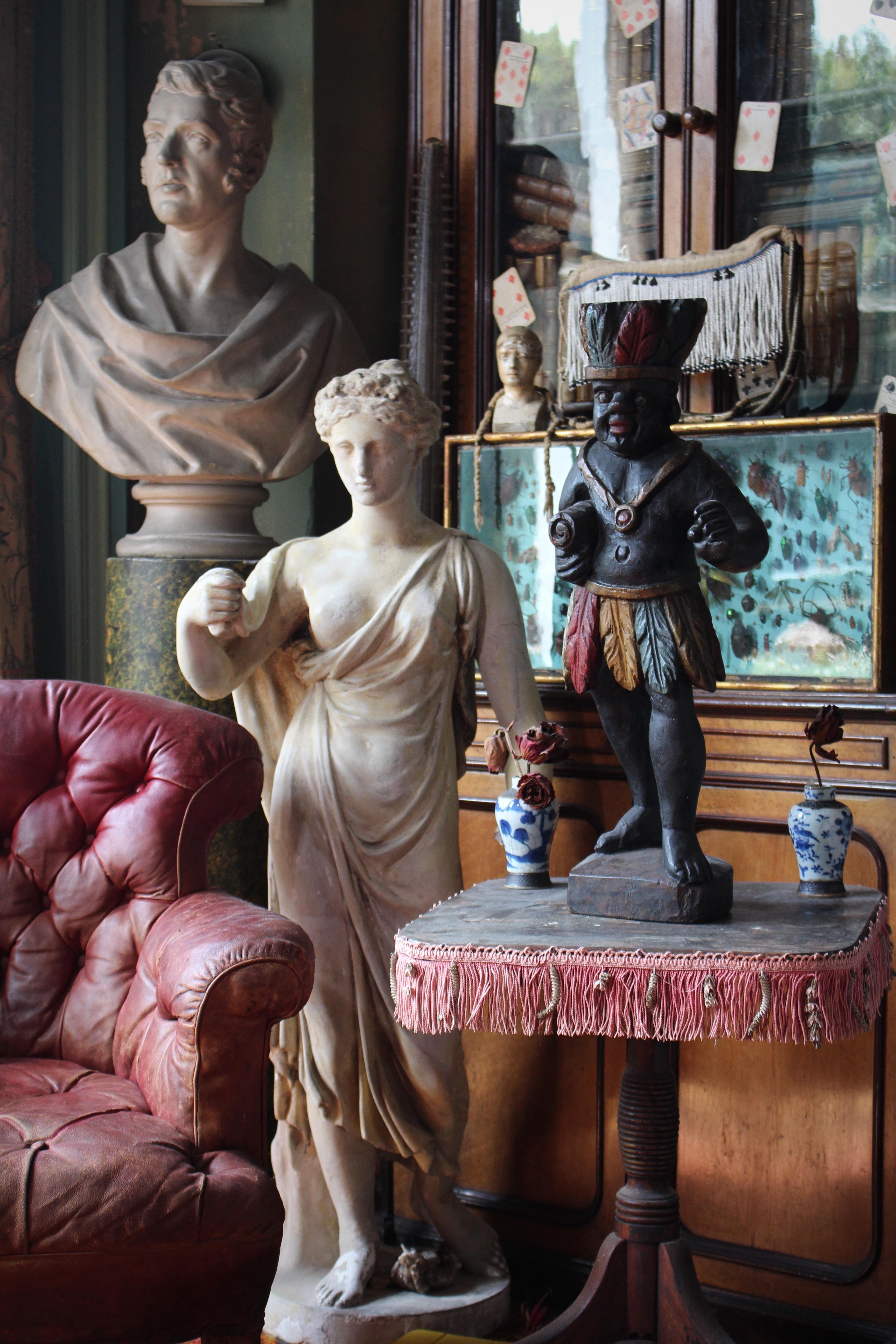 18. Jahrhundert Englisch Folk Art Tobacconists Zigarre Tabak Handel Shop Zeichen (Handgeschnitzt) im Angebot