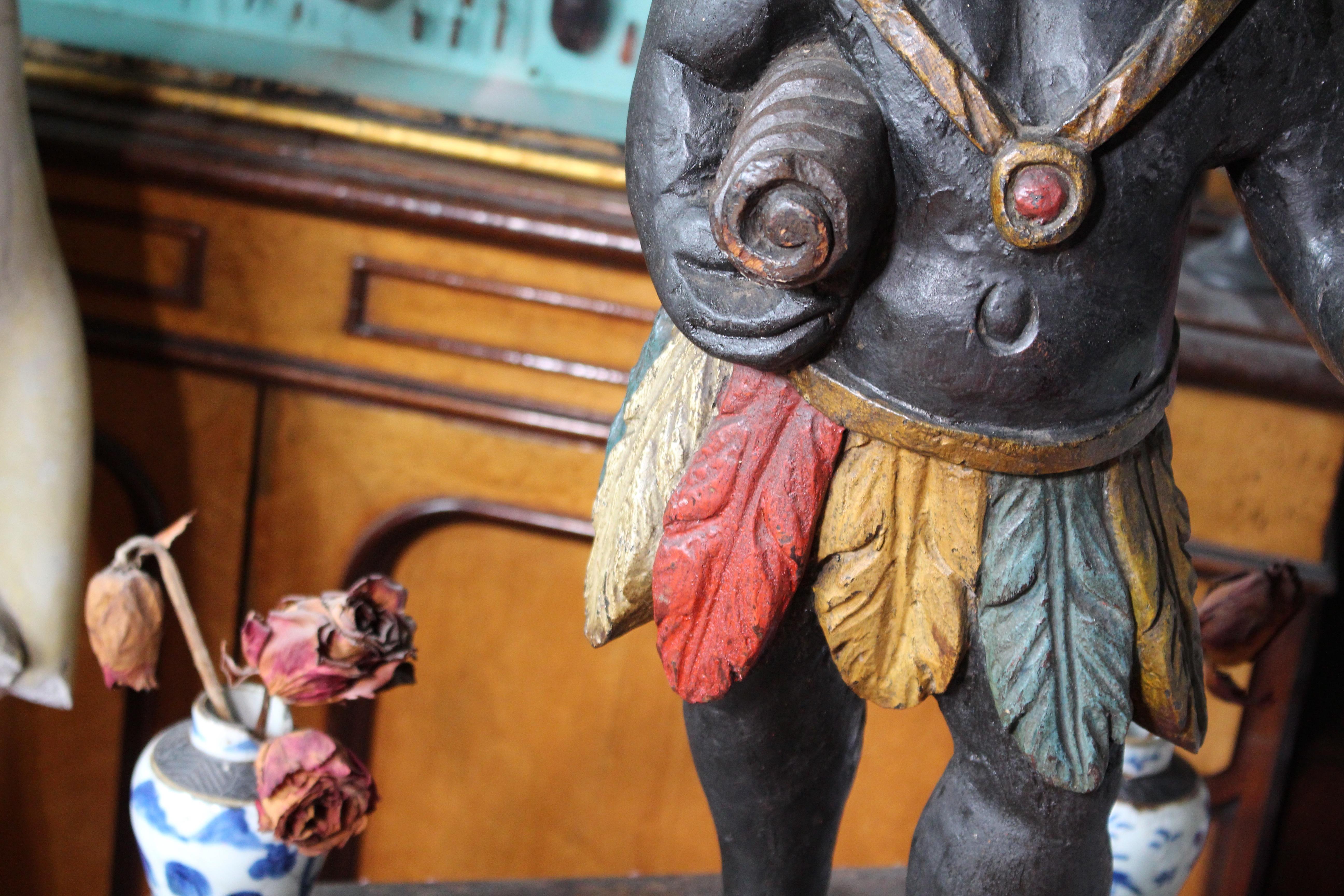 18. Jahrhundert Englisch Folk Art Tobacconists Zigarre Tabak Handel Shop Zeichen (Holz) im Angebot