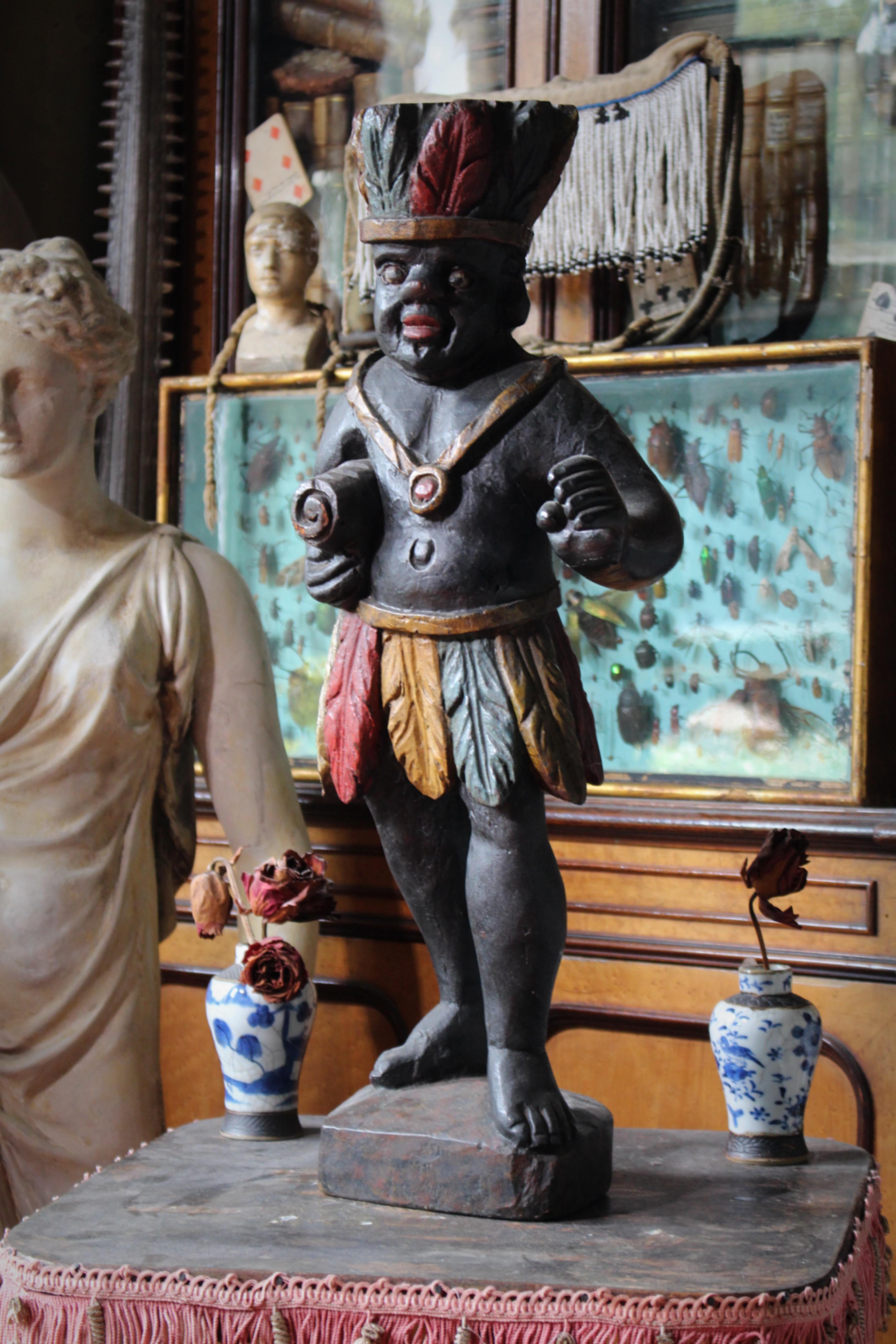18. Jahrhundert Englisch Folk Art Tobacconists Zigarre Tabak Handel Shop Zeichen im Angebot 1