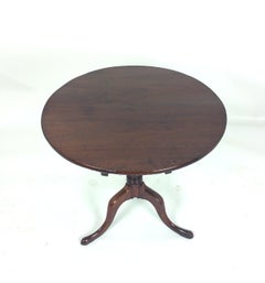 18th Century English Fruit Wood Tilt Top Table