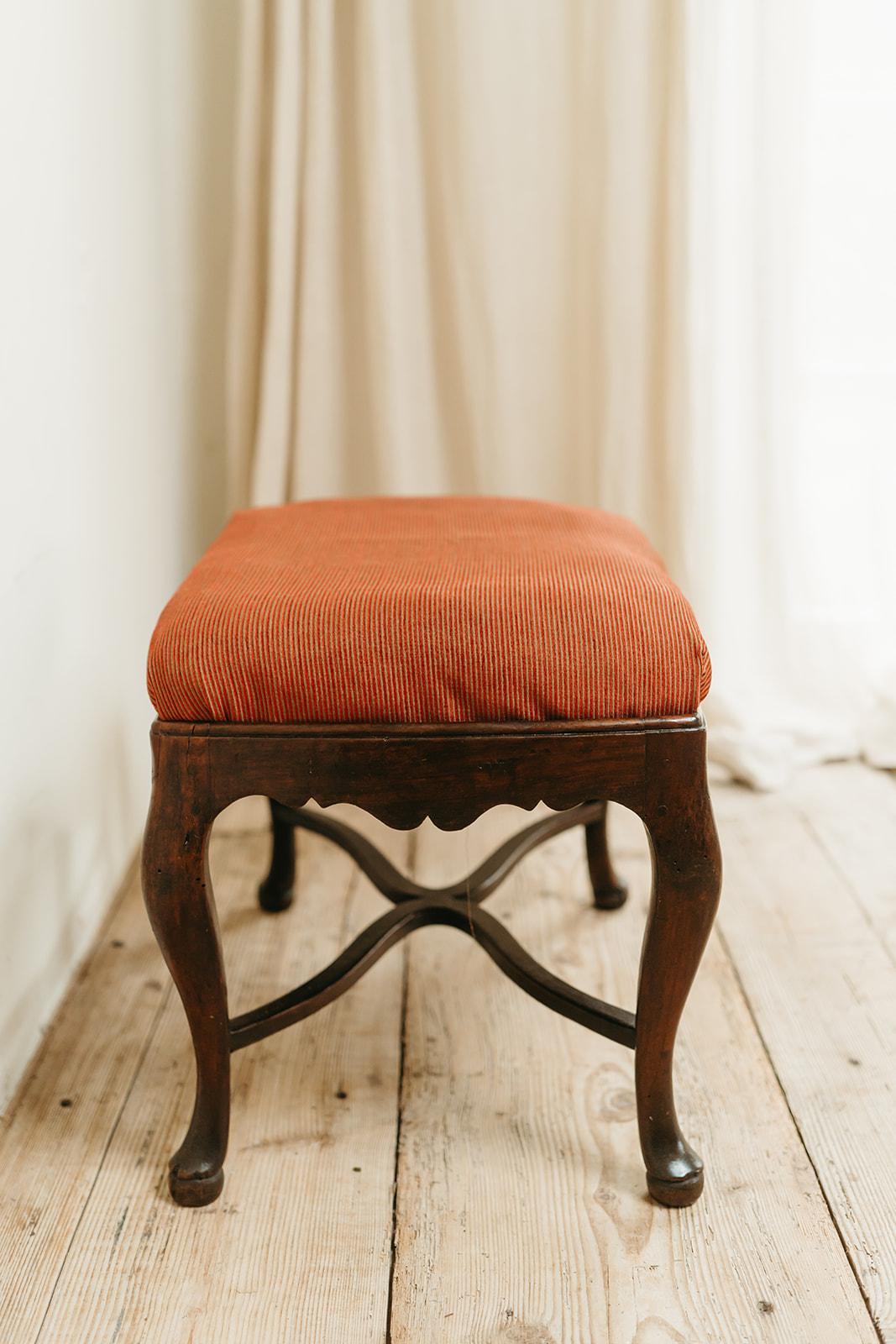 18th Century 18th century English fruitwood stool ...  For Sale